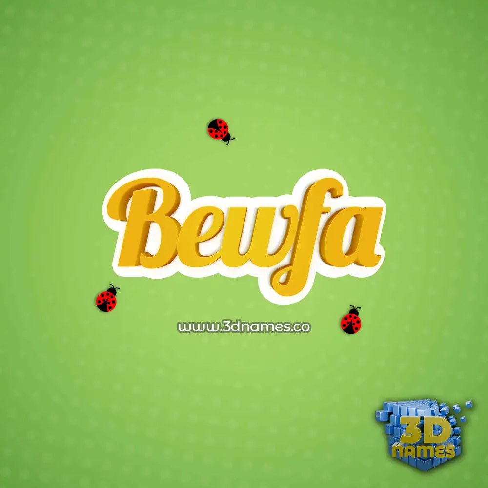 bewfa in Ladybugs style - 3D name wallpaper