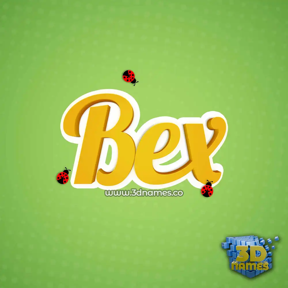 bex in Ladybugs style - 3D name wallpaper