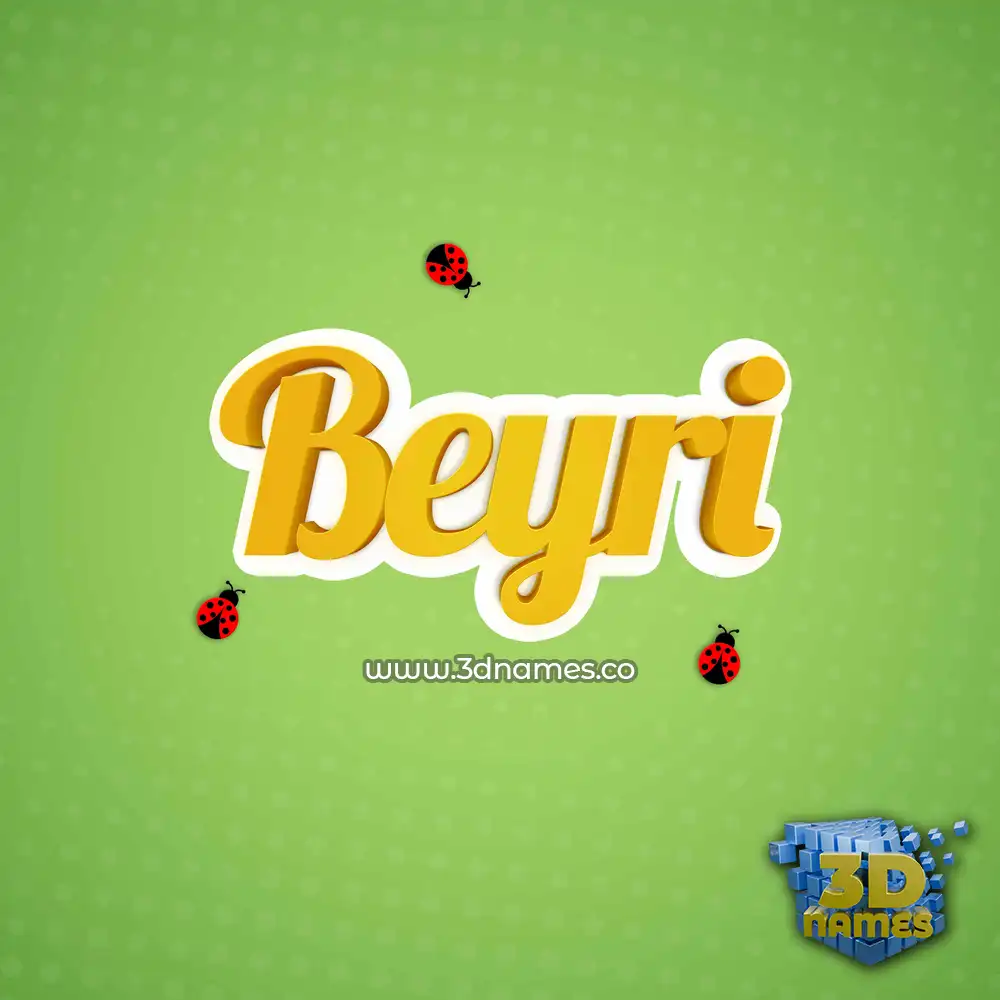 beyri in Ladybugs style - 3D name wallpaper