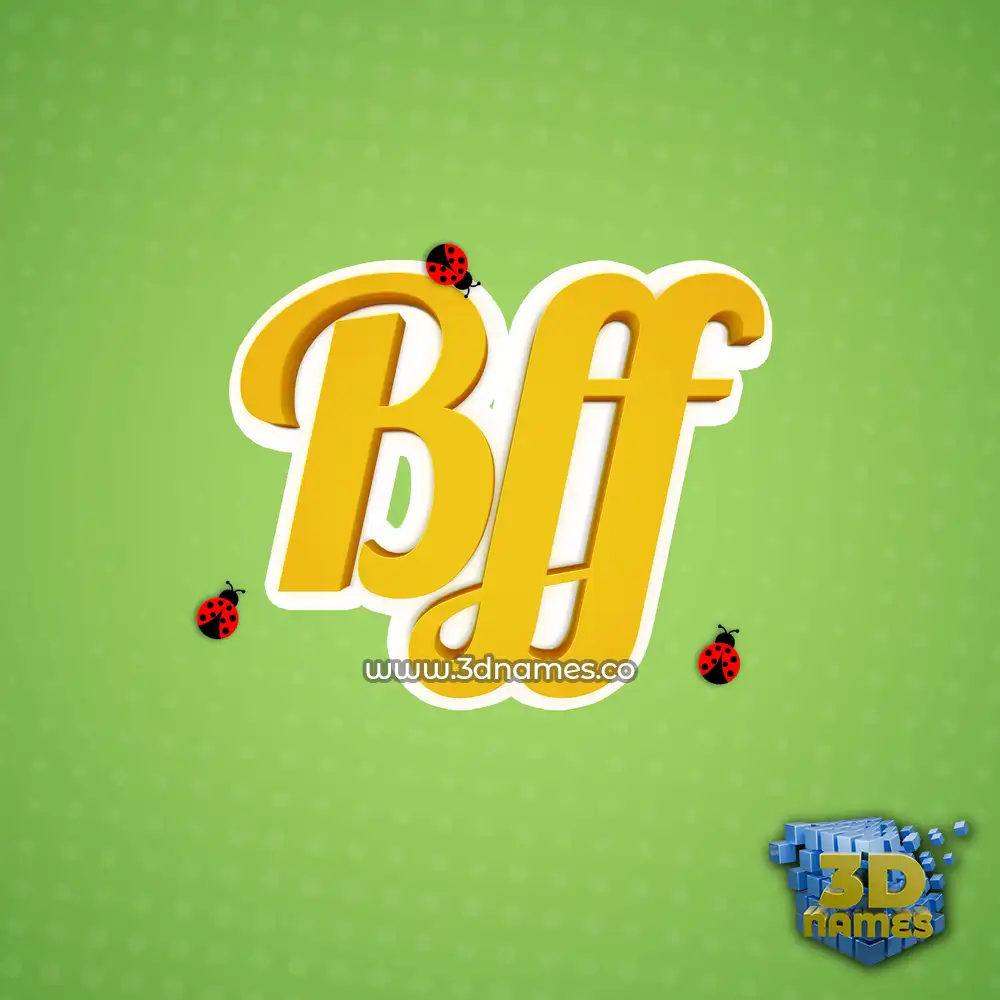 bff in Ladybugs style - 3D name wallpaper