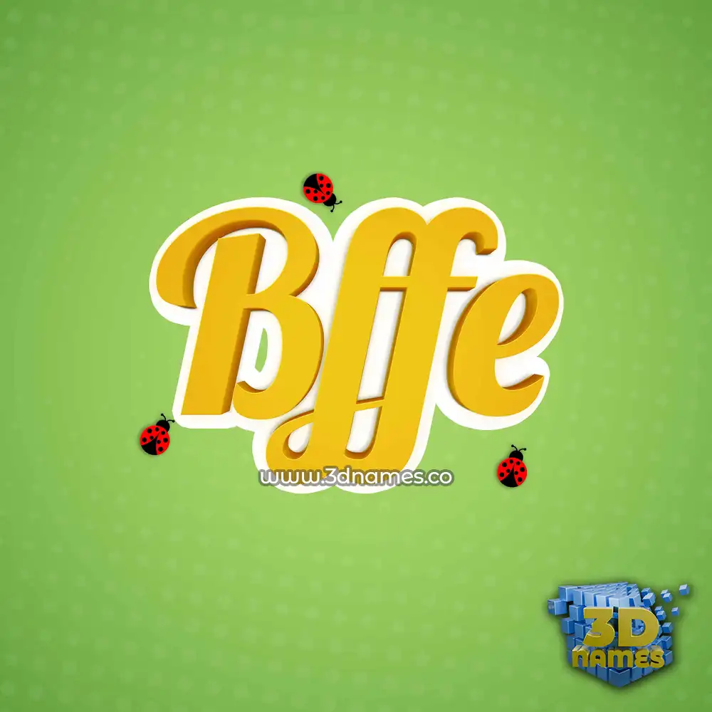 bffe in Ladybugs style - 3D name wallpaper