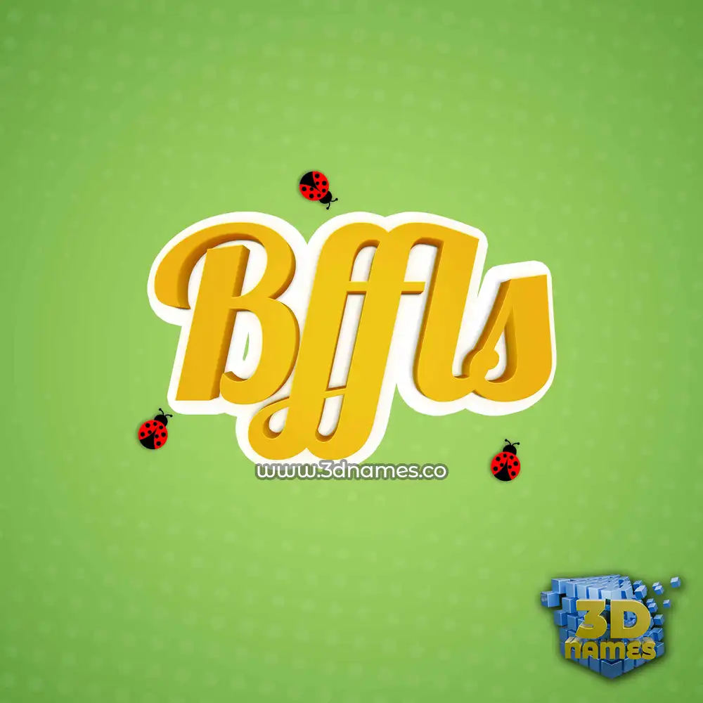 bffls in Ladybugs style - 3D name wallpaper
