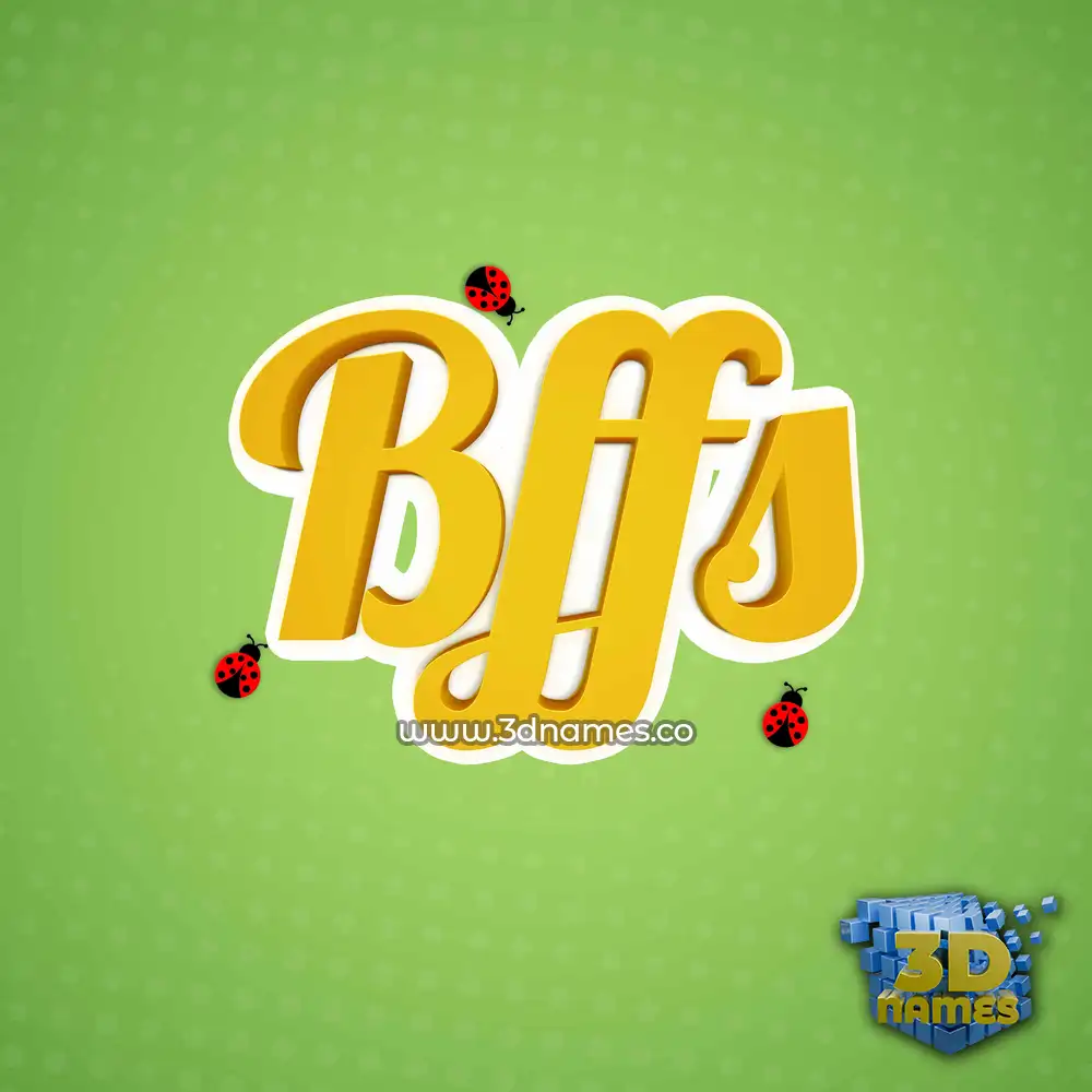bffs in Ladybugs style - 3D name wallpaper