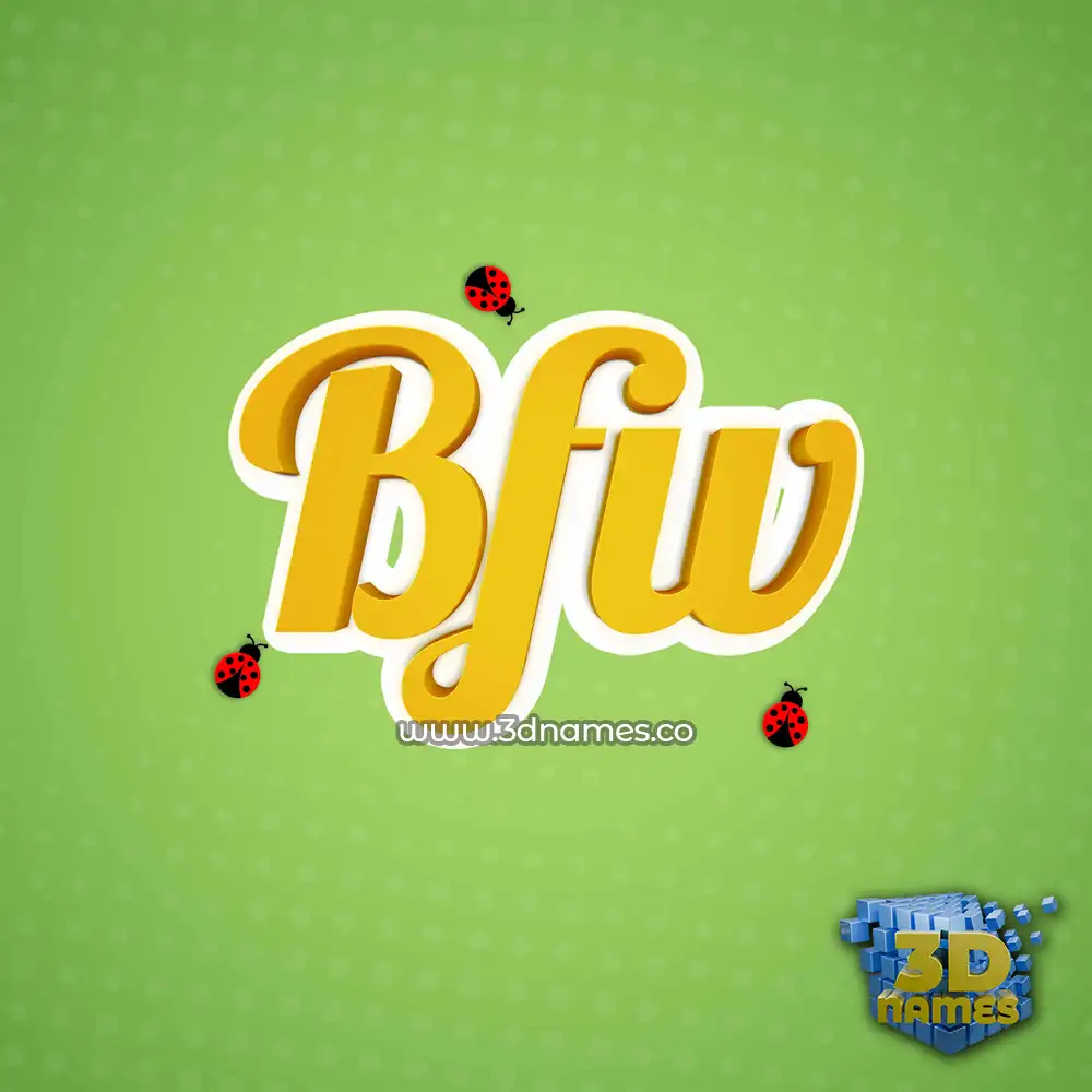 bfiv in Ladybugs style - 3D name wallpaper