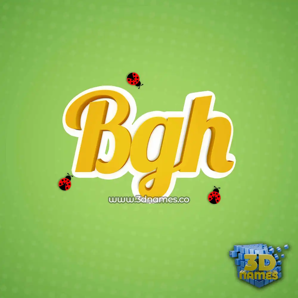 bgh in Ladybugs style - 3D name wallpaper