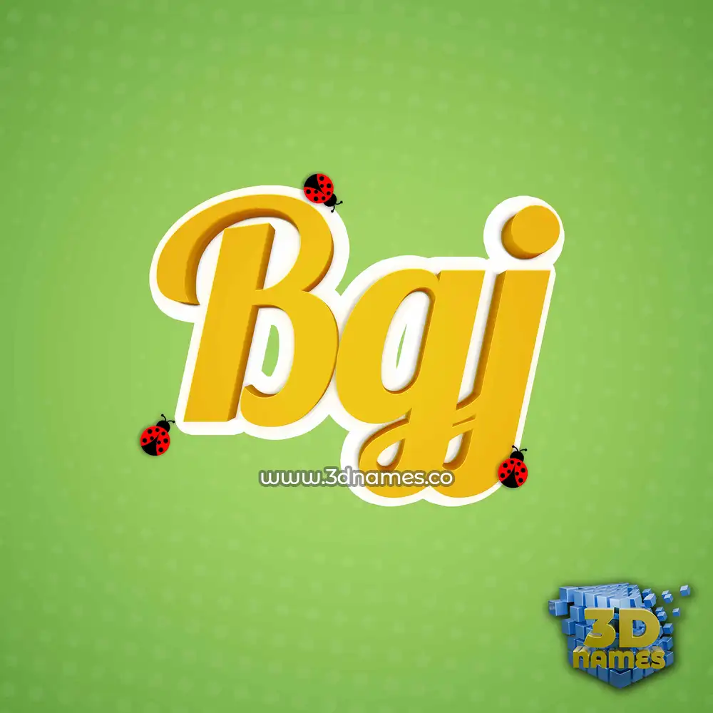 bgj in Ladybugs style - 3D name wallpaper