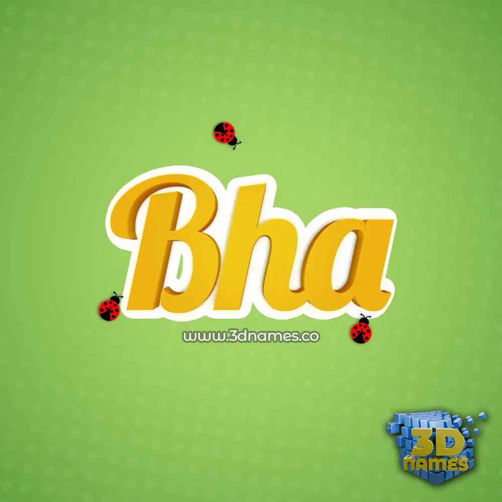 bha in Ladybugs style - 3D name wallpaper