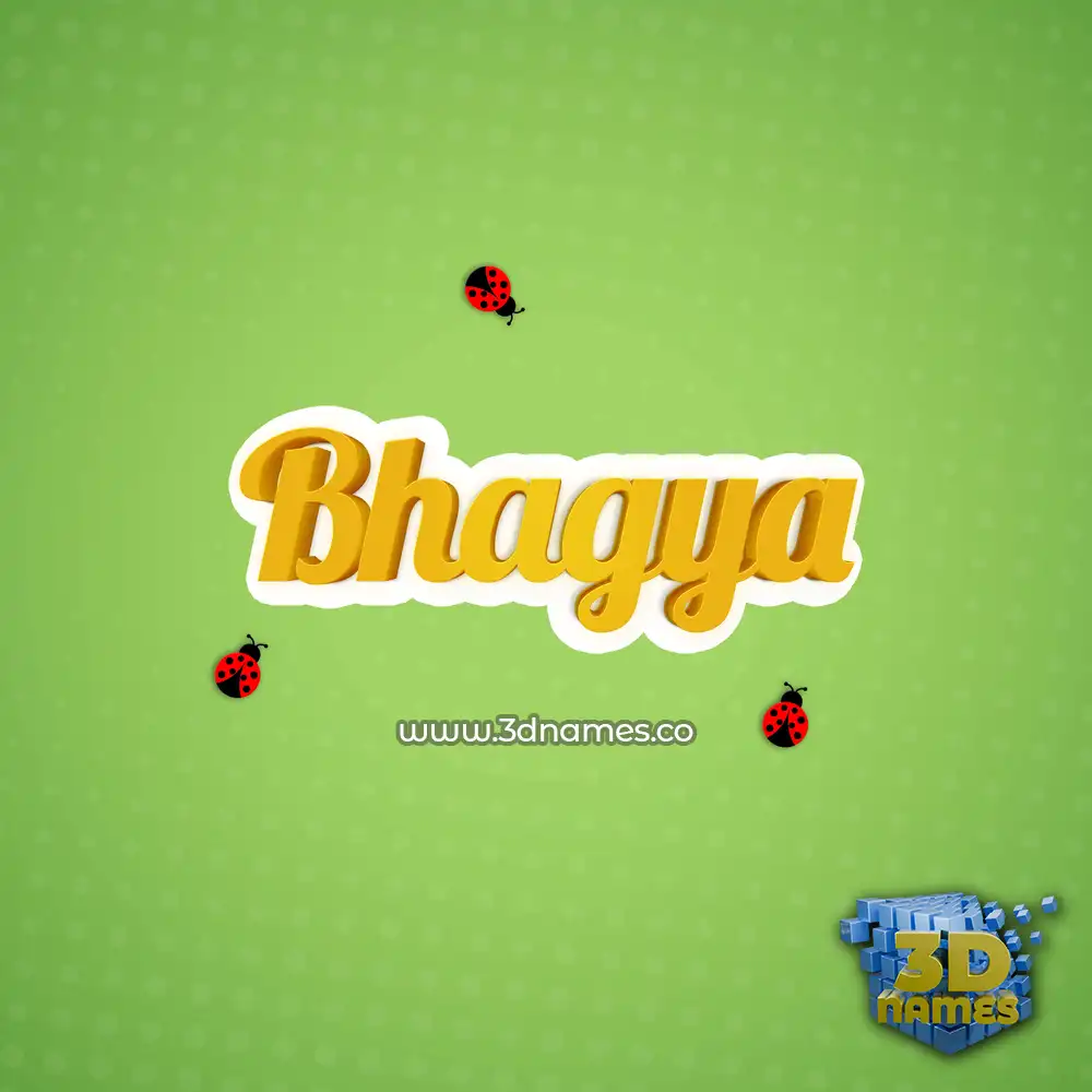 bhagya in Ladybugs style - 3D name wallpaper