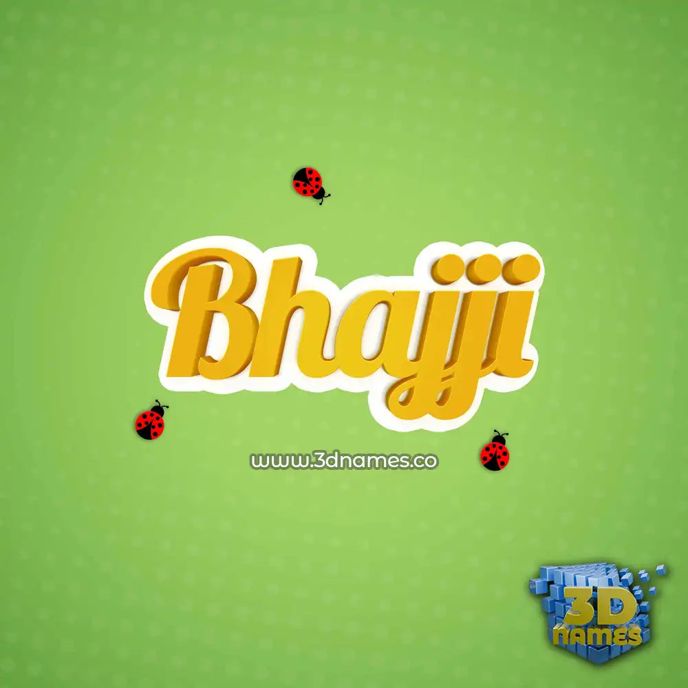 bhajji in Ladybugs style - 3D name wallpaper