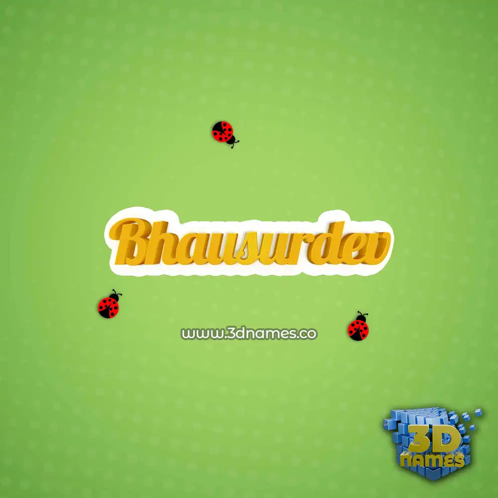 bhausurdev in Ladybugs style - 3D name wallpaper
