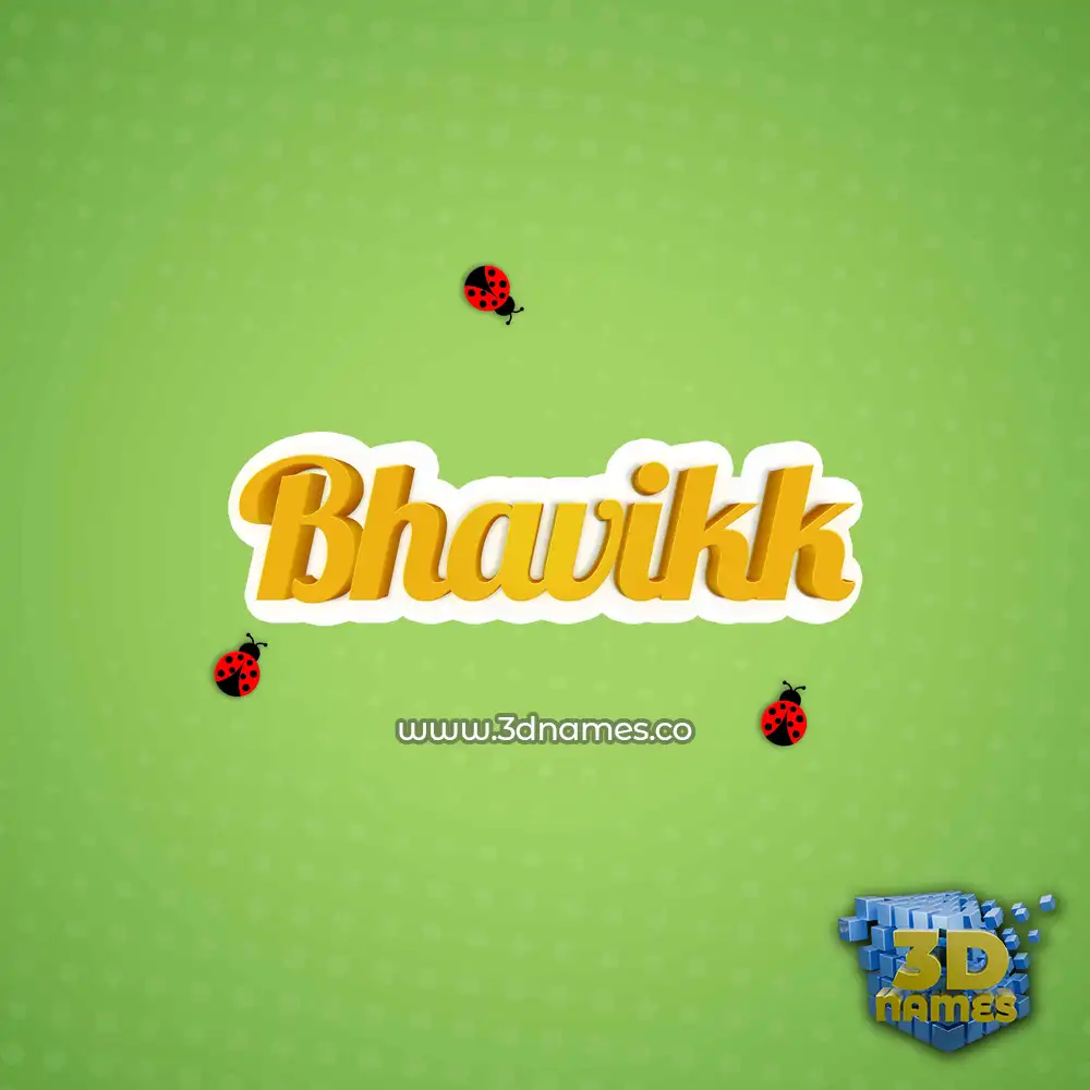 bhavikk in Ladybugs style - 3D name wallpaper