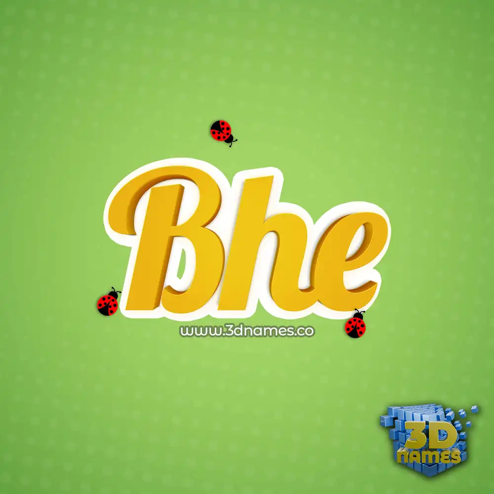 bhe in Ladybugs style - 3D name wallpaper