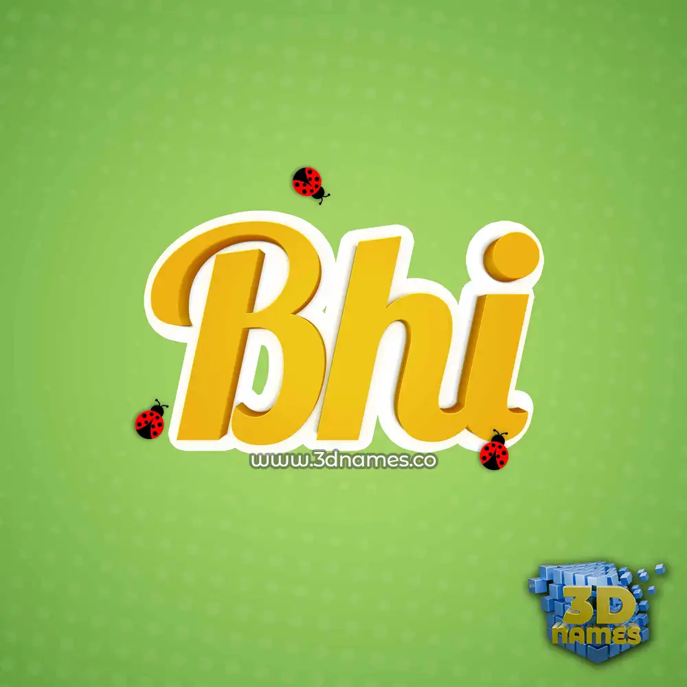 bhi in Ladybugs style - 3D name wallpaper