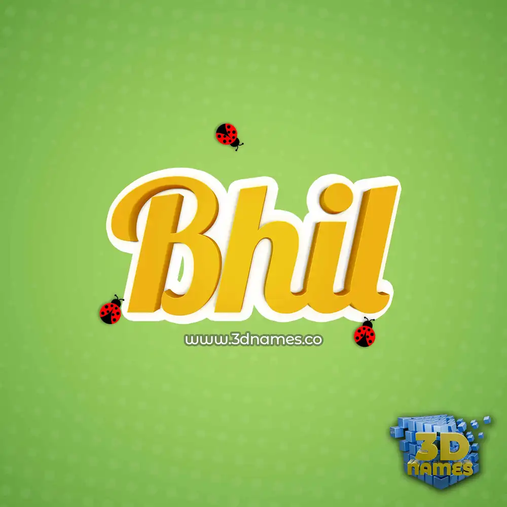 bhil in Ladybugs style - 3D name wallpaper