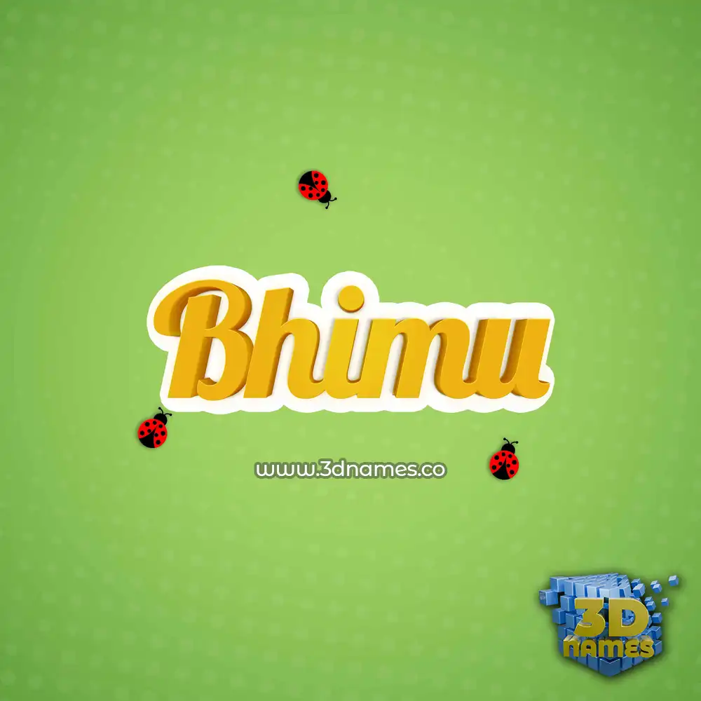 bhimu in Ladybugs style - 3D name wallpaper