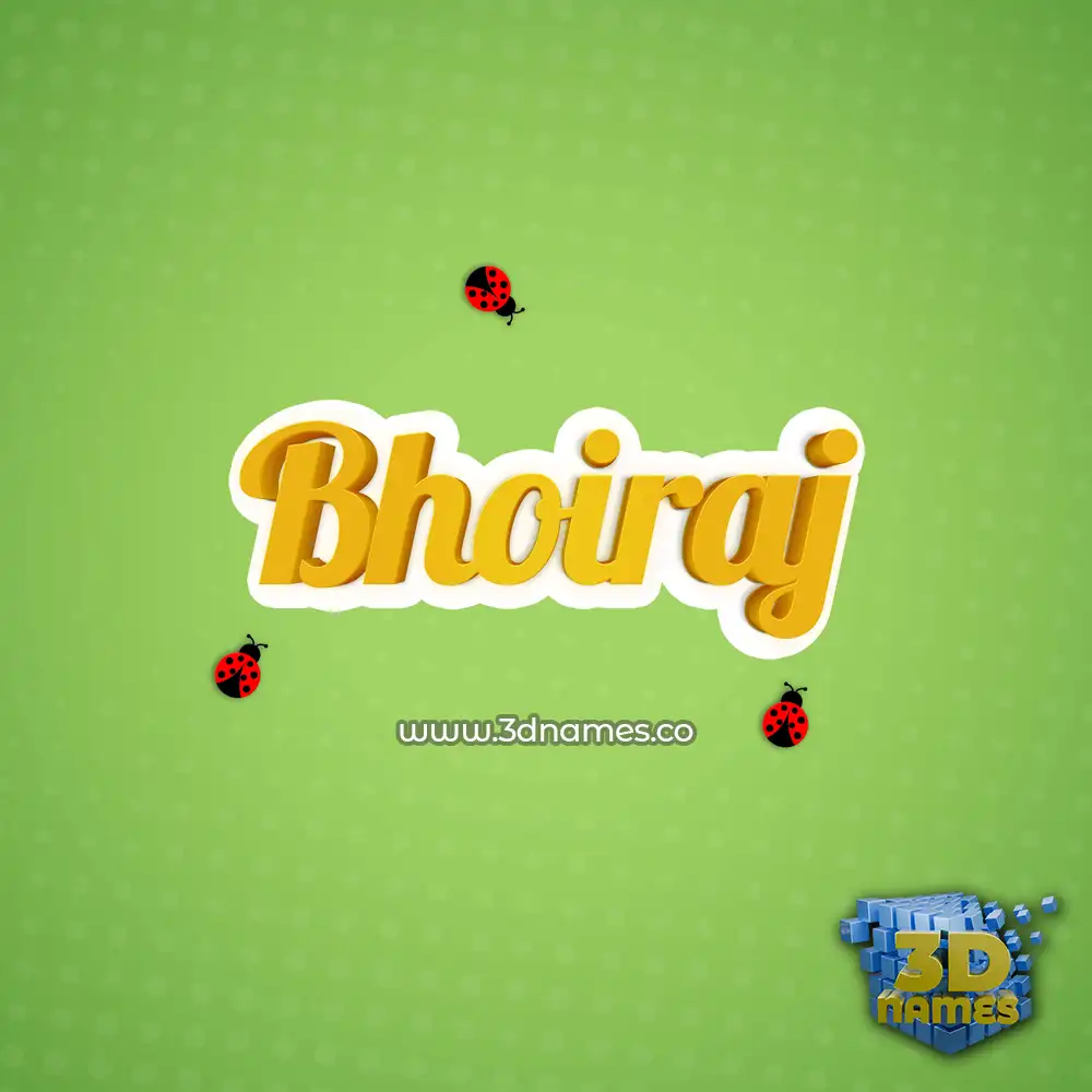 bhoiraj in Ladybugs style - 3D name wallpaper