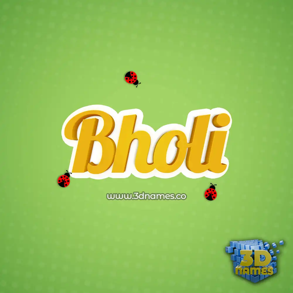bholi in Ladybugs style - 3D name wallpaper
