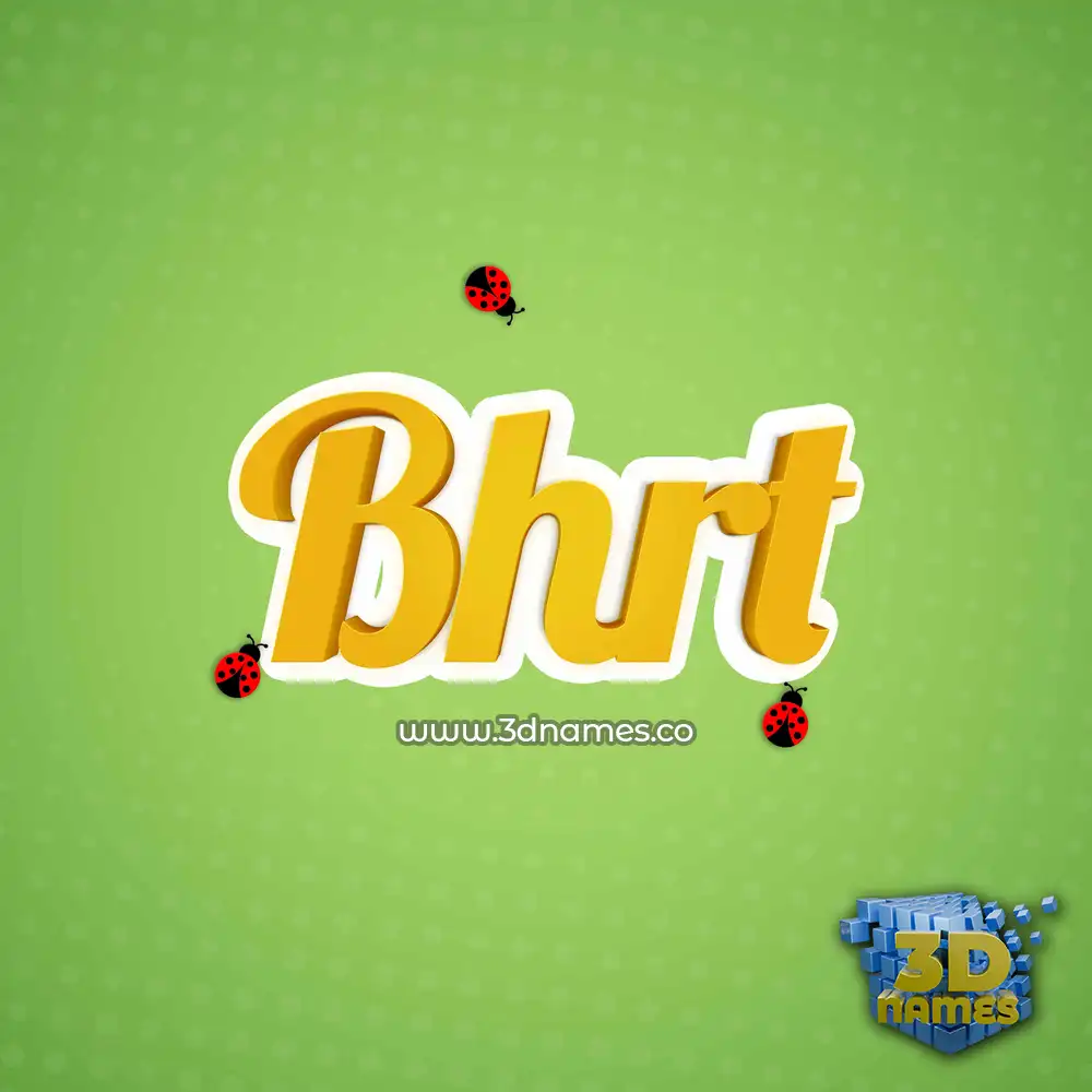 bhrt in Ladybugs style - 3D name wallpaper