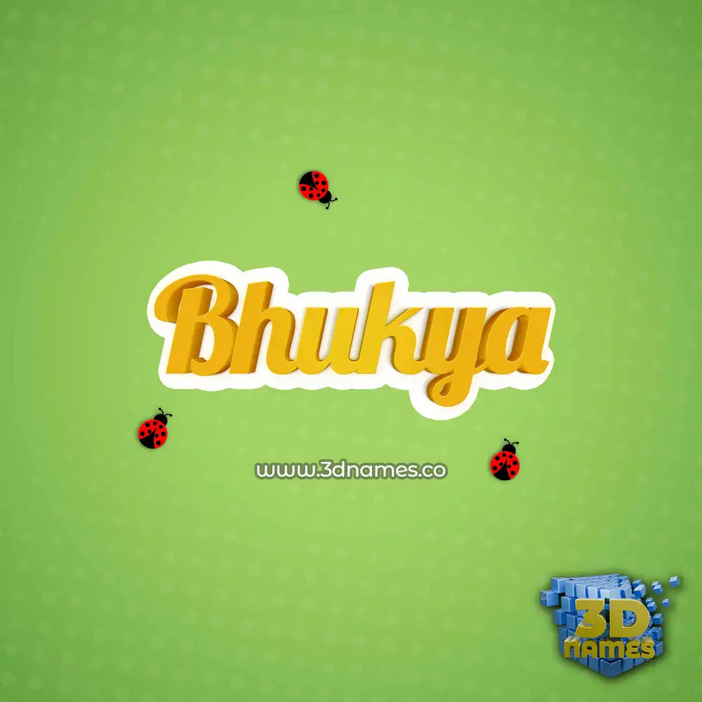 bhukya in Ladybugs style - 3D name wallpaper