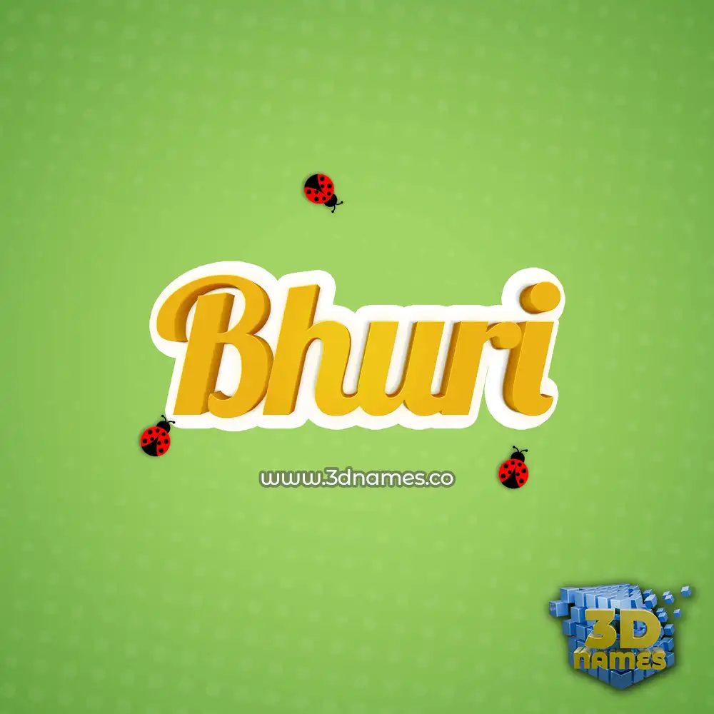 bhuri in Ladybugs style - 3D name wallpaper