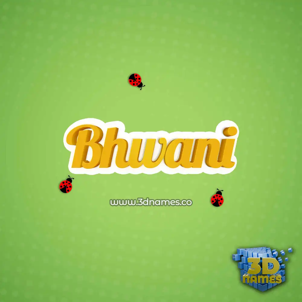 bhwani in Ladybugs style - 3D name wallpaper