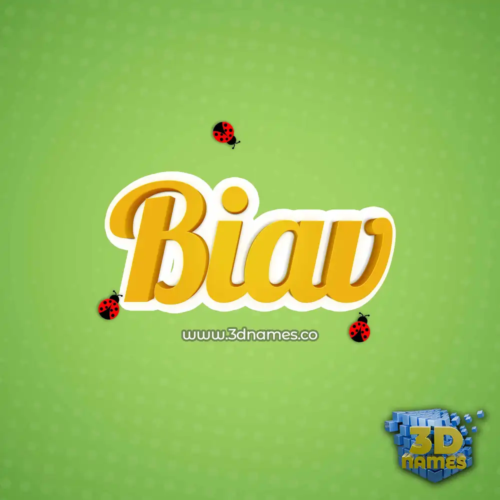 biav in Ladybugs style - 3D name wallpaper