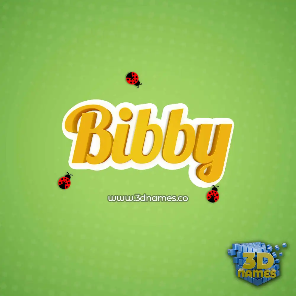 bibby in Ladybugs style - 3D name wallpaper