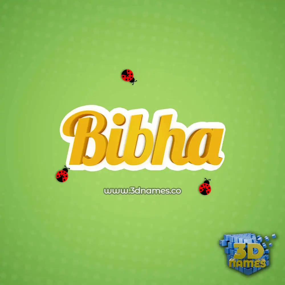 bibha in Ladybugs style - 3D name wallpaper