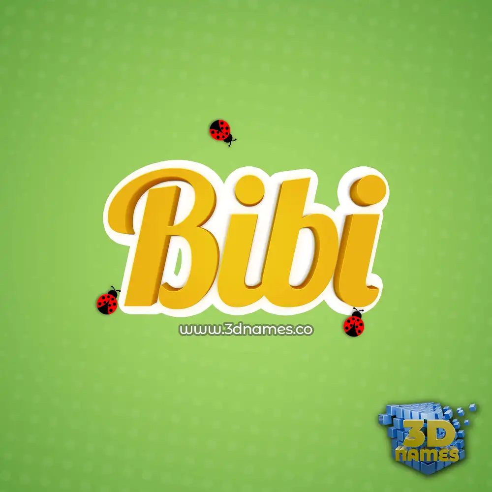 bibi in Ladybugs style - 3D name wallpaper