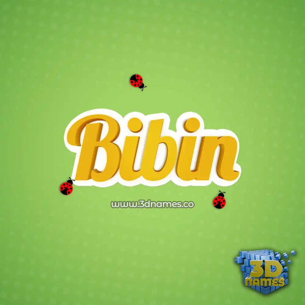 bibin in Ladybugs style - 3D name wallpaper
