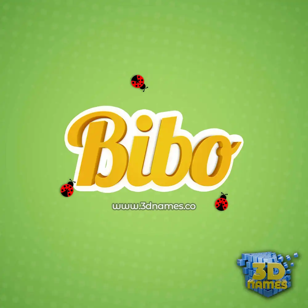 bibo in Ladybugs style - 3D name wallpaper