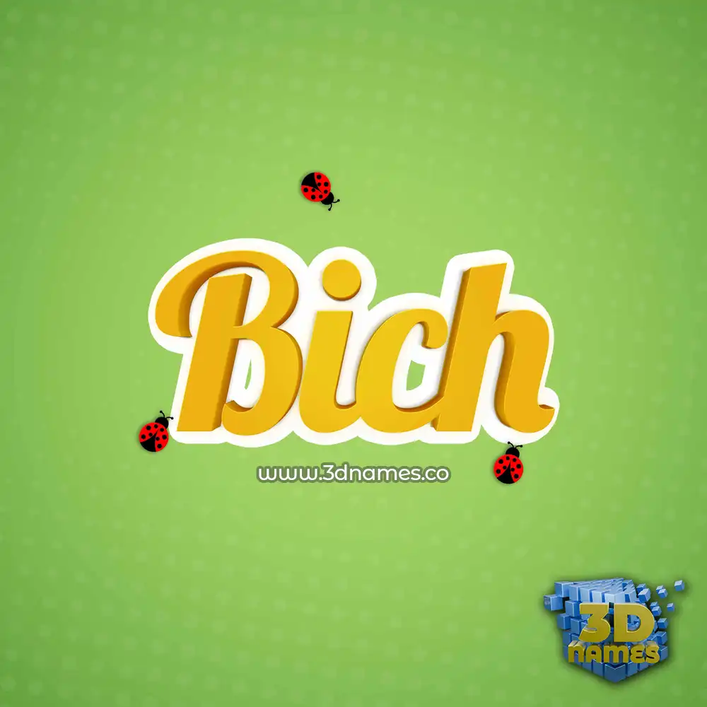 bich in Ladybugs style - 3D name wallpaper