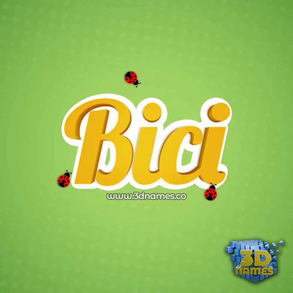 bici in Ladybugs style - 3D name wallpaper