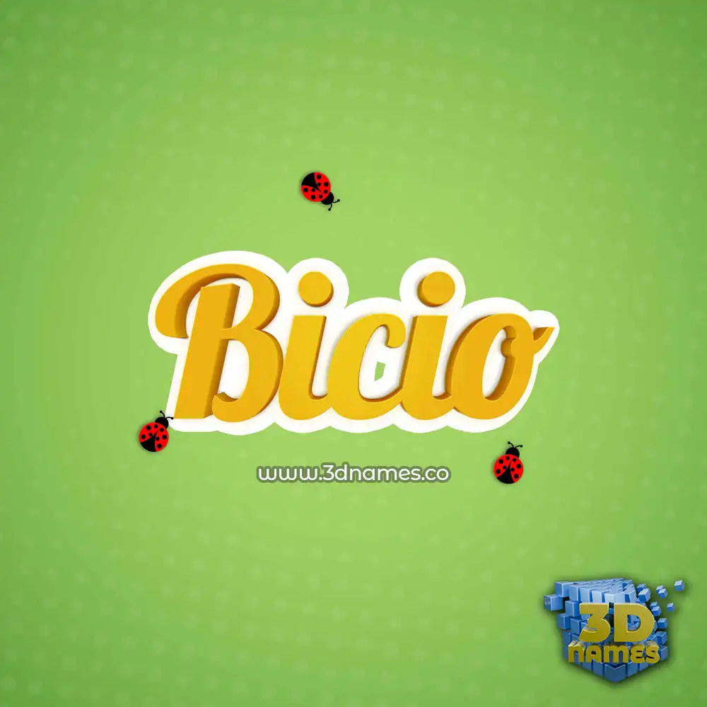 bicio in Ladybugs style - 3D name wallpaper