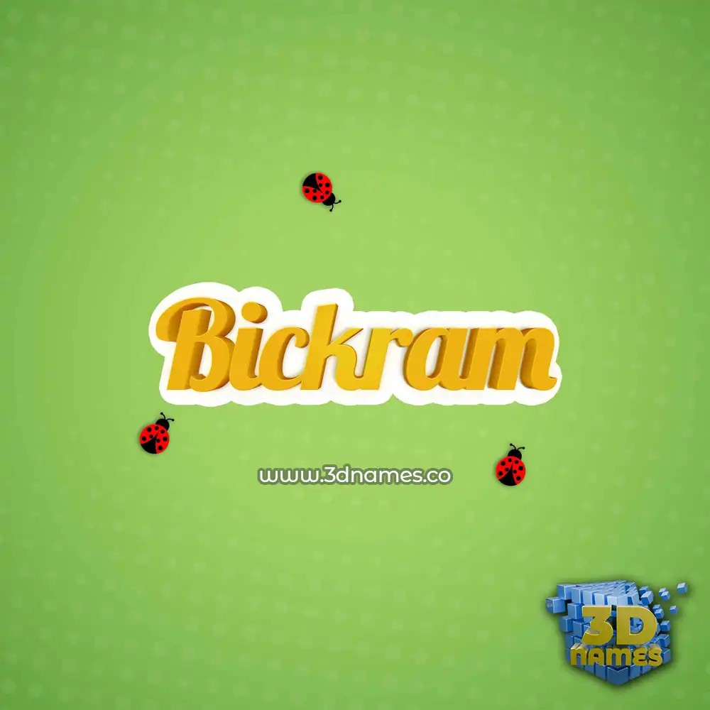 bickram in Ladybugs style - 3D name wallpaper