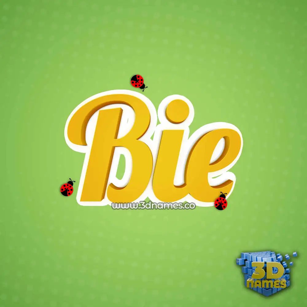 bie in Ladybugs style - 3D name wallpaper