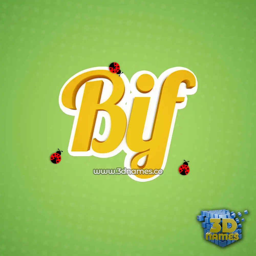 bif in Ladybugs style - 3D name wallpaper