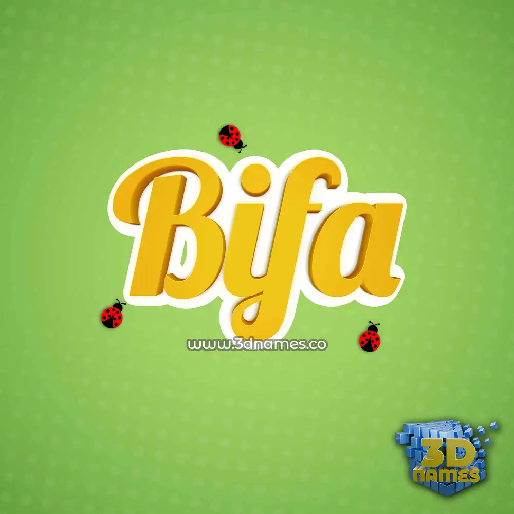 bifa in Ladybugs style - 3D name wallpaper