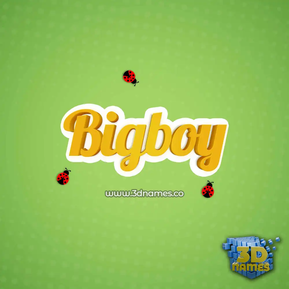 bigboy in Ladybugs style - 3D name wallpaper