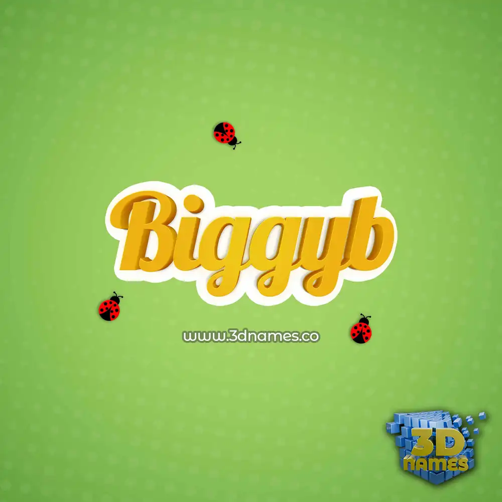 biggyb in Ladybugs style - 3D name wallpaper