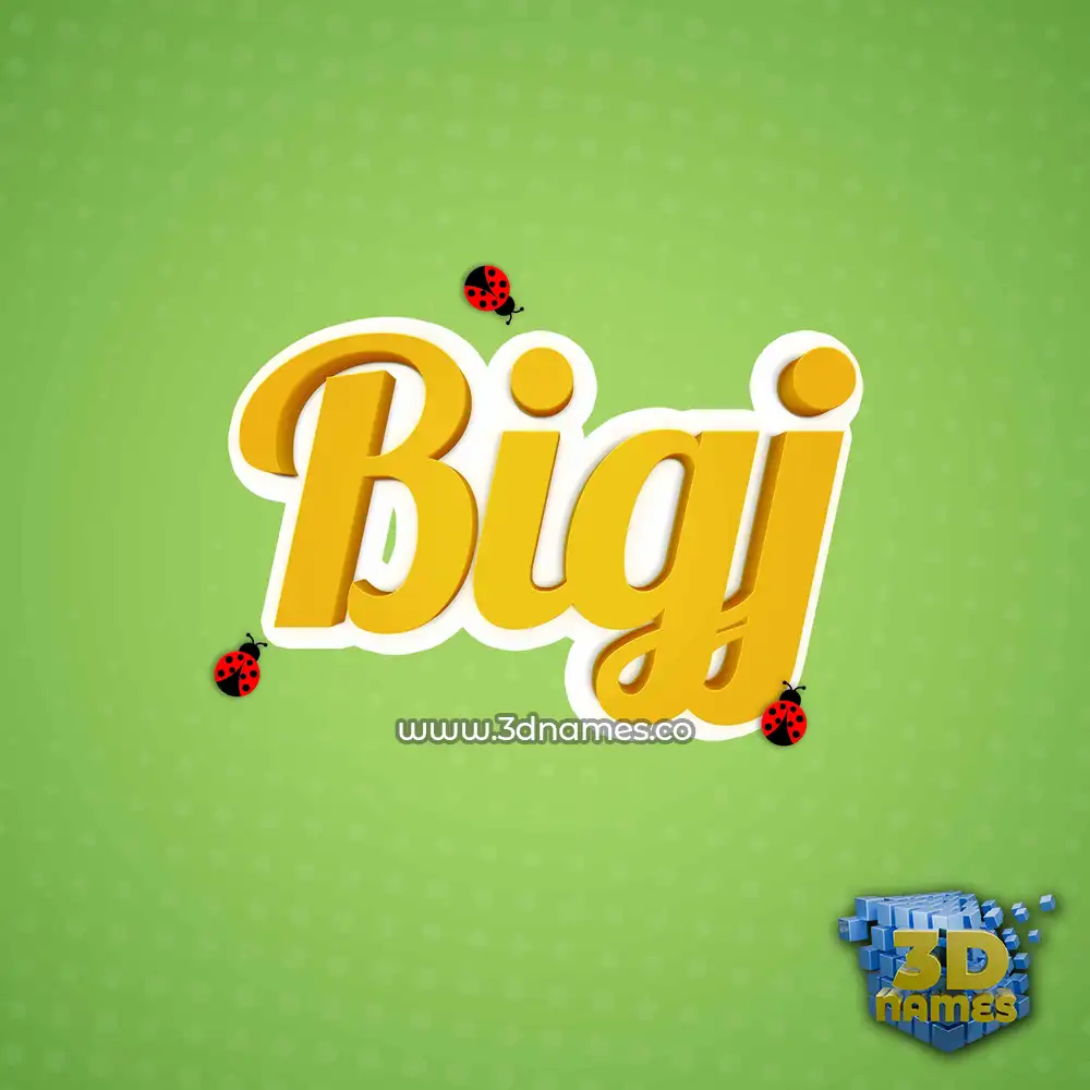 bigj in Ladybugs style - 3D name wallpaper