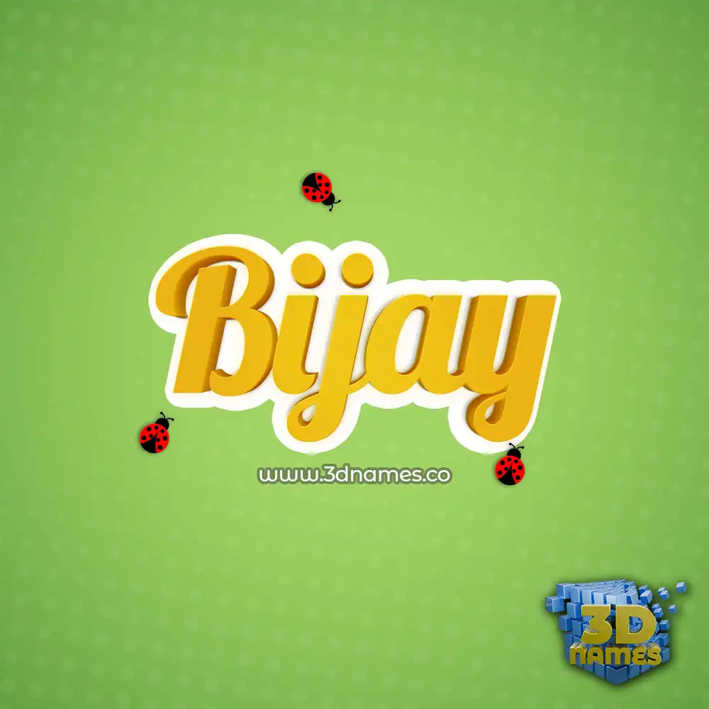 bijay in Ladybugs style - 3D name wallpaper