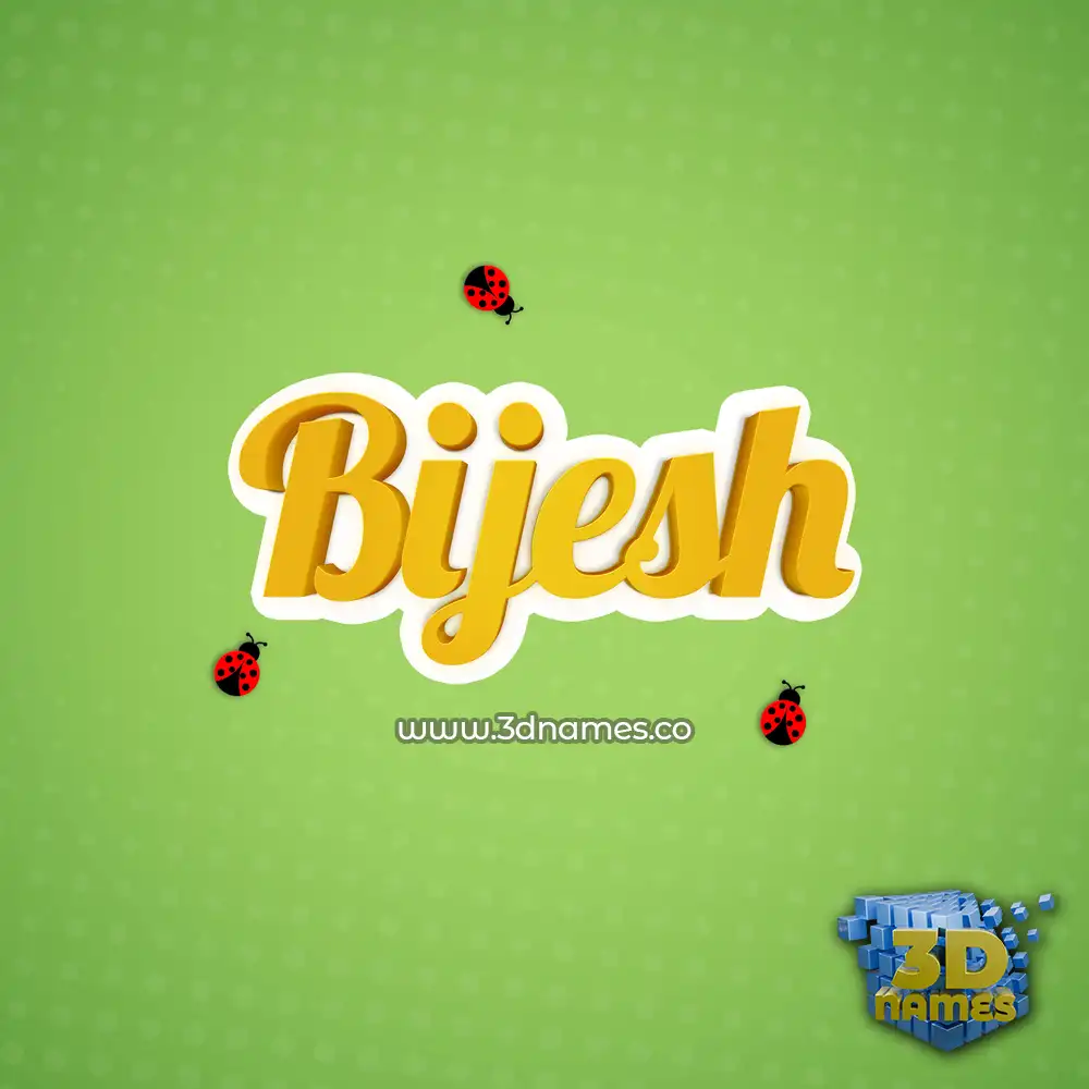 bijesh in Ladybugs style - 3D name wallpaper