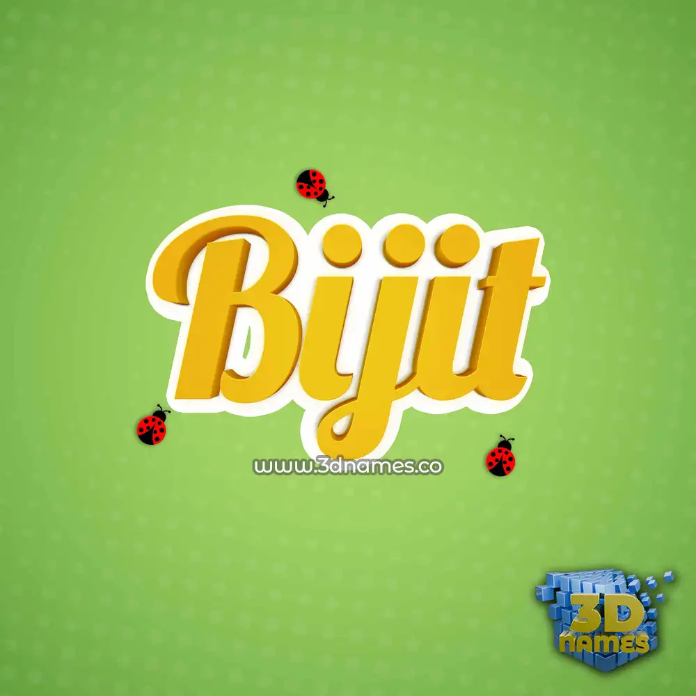 bijit in Ladybugs style - 3D name wallpaper