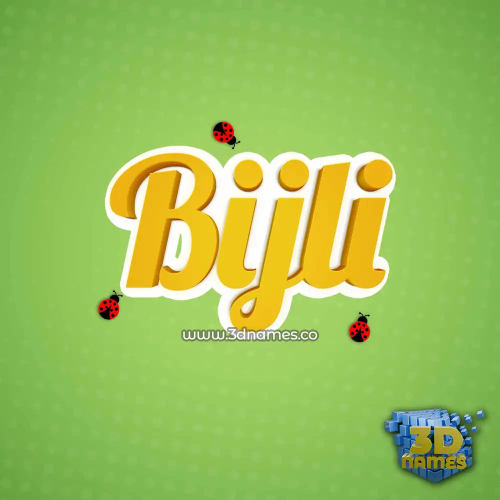 bijli in Ladybugs style - 3D name wallpaper