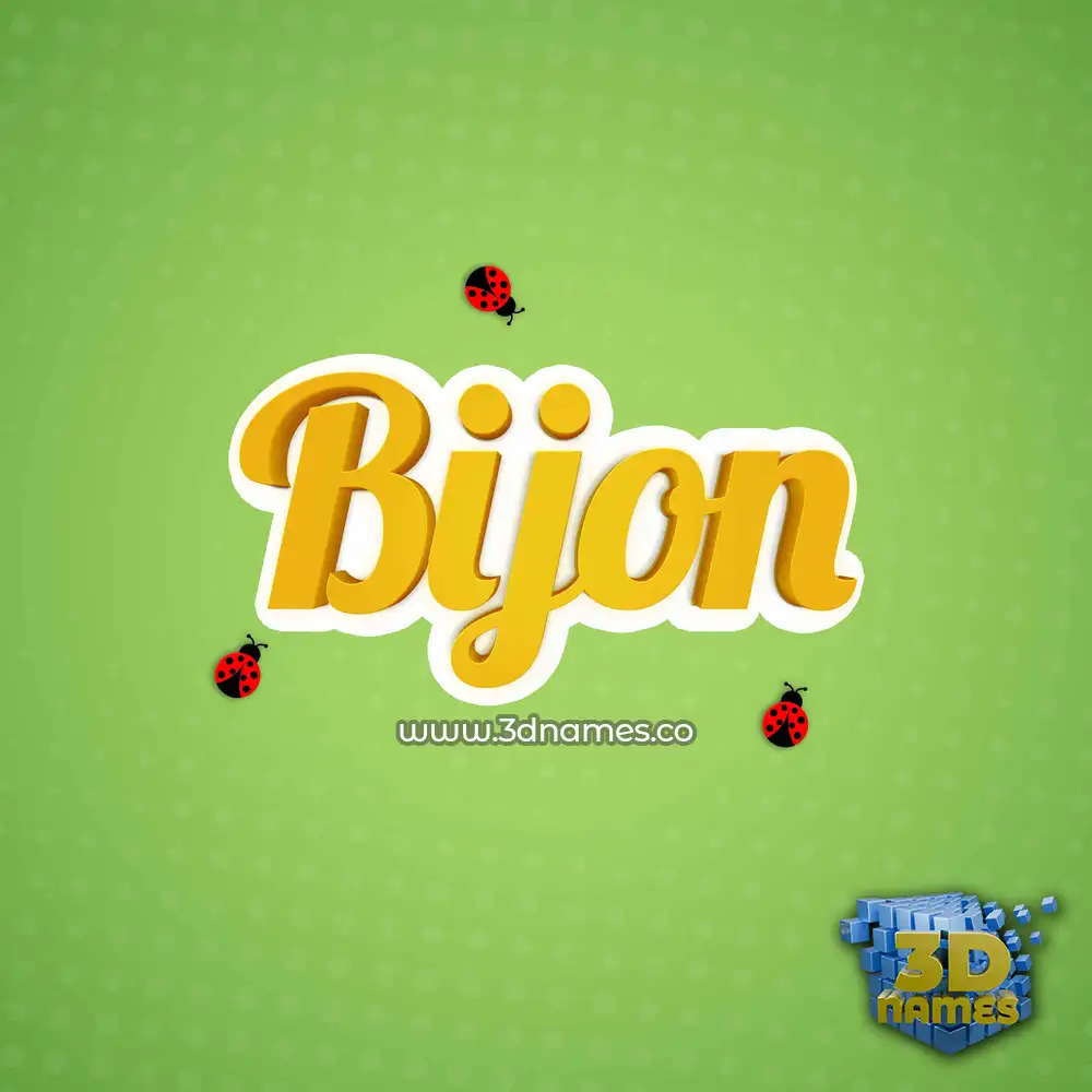 bijon in Ladybugs style - 3D name wallpaper
