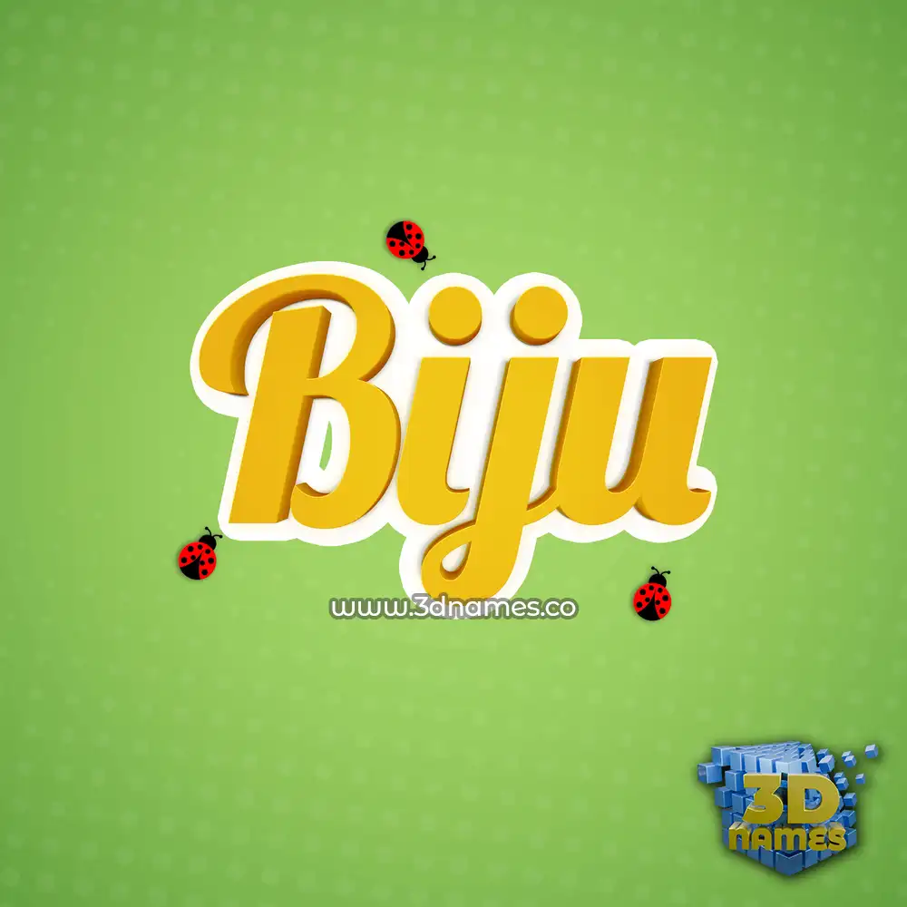 biju in Ladybugs style - 3D name wallpaper