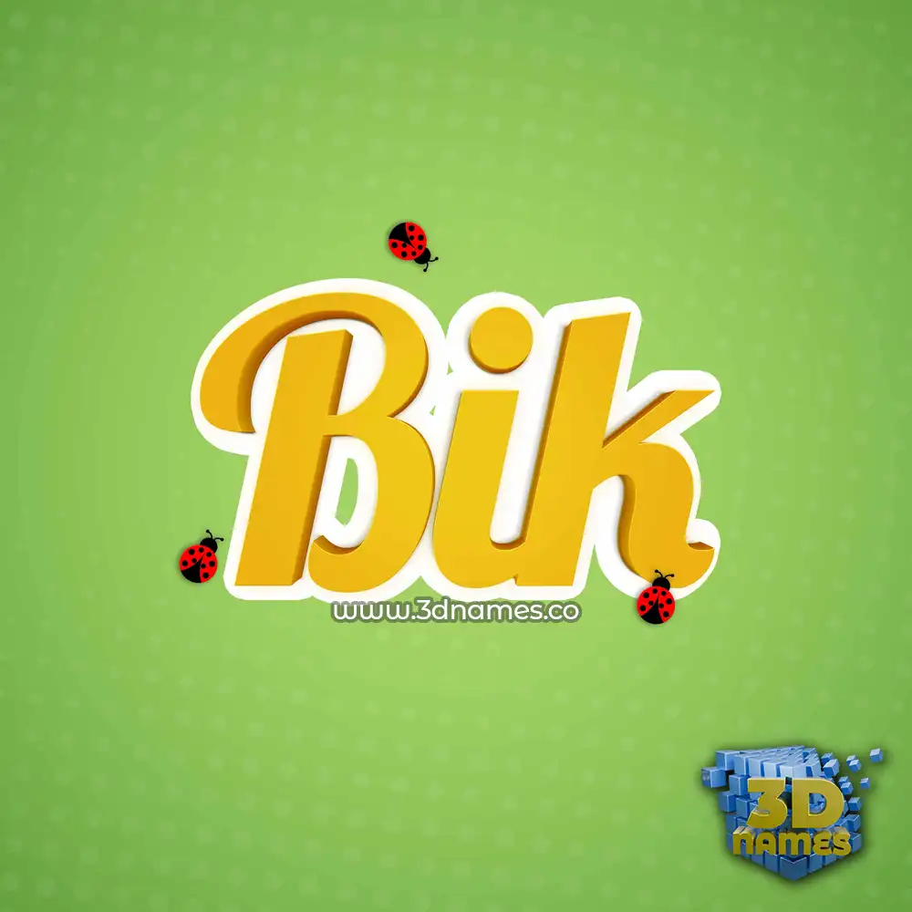 bik in Ladybugs style - 3D name wallpaper