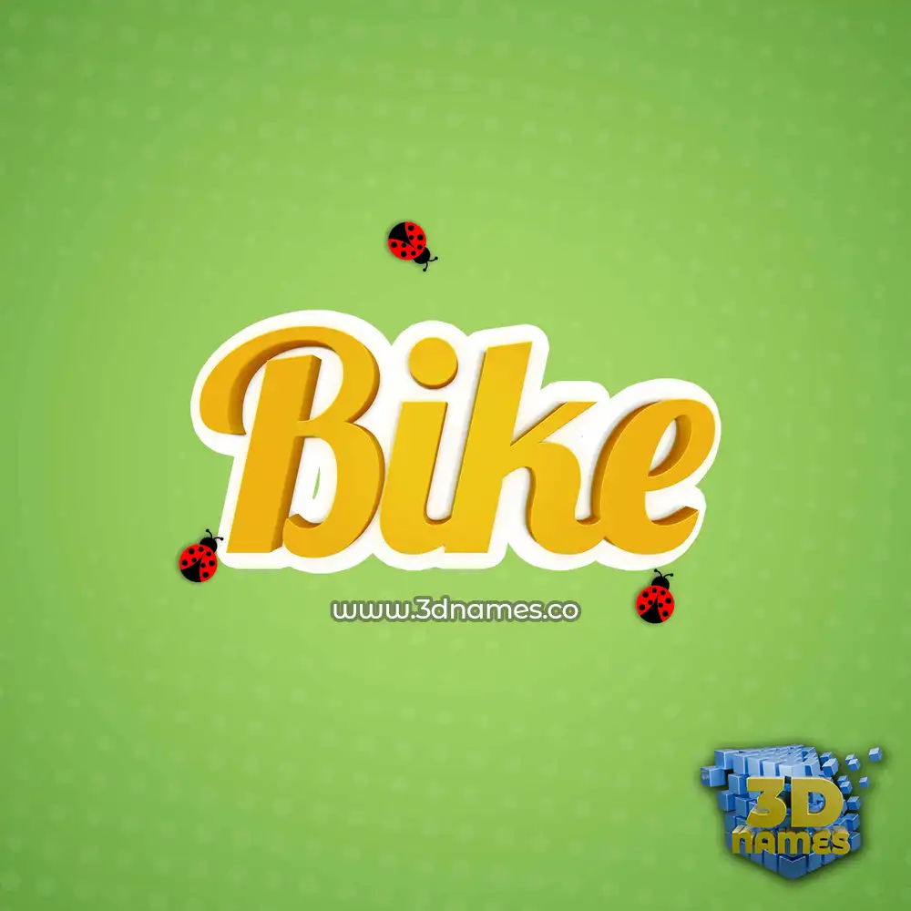 bike in Ladybugs style - 3D name wallpaper