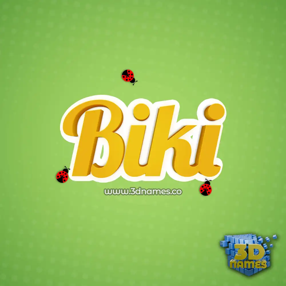 biki in Ladybugs style - 3D name wallpaper
